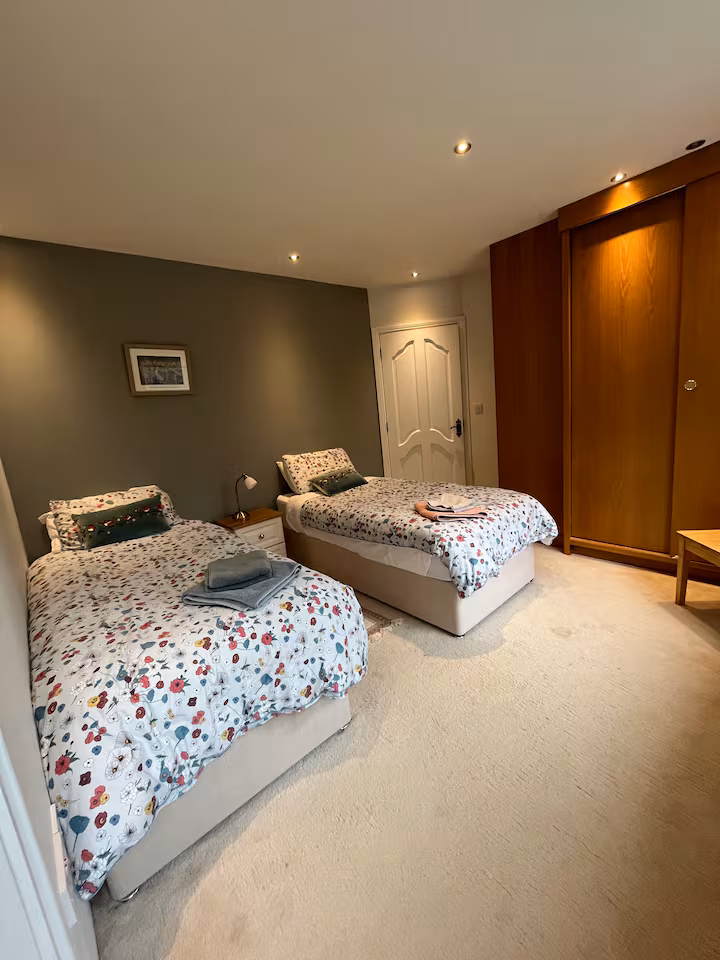 The floral room — restful and full of light