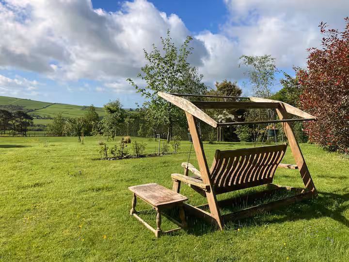 The garden swing — an hour with the hills for company
